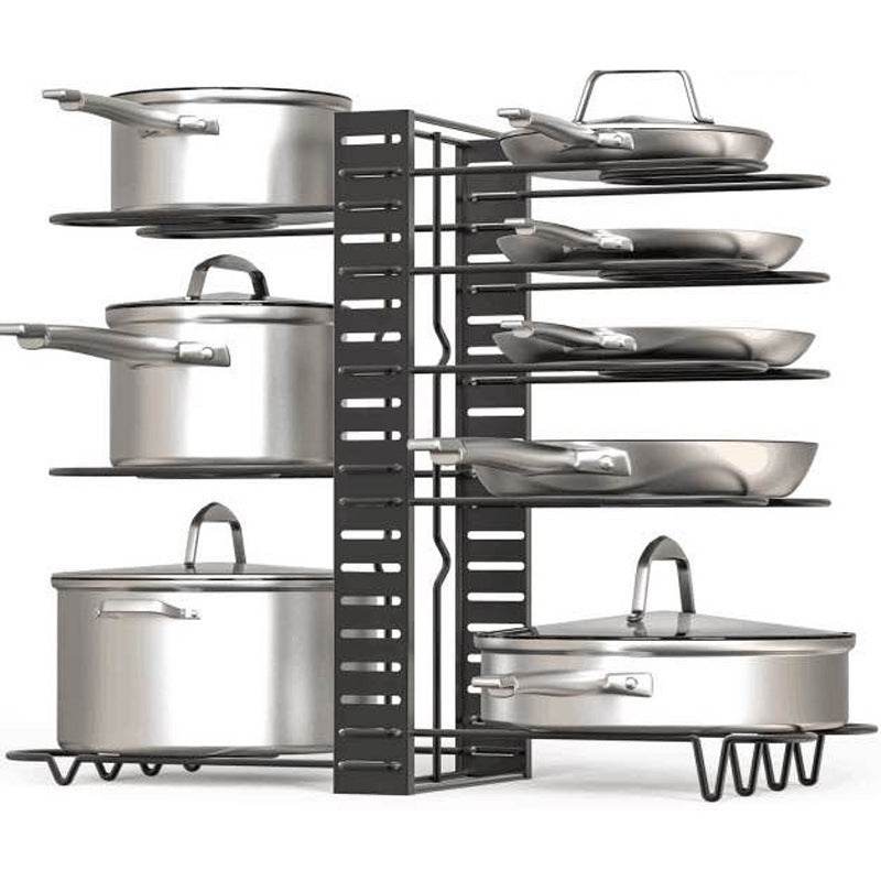 8 Tiers Iron Storage Racks: Elegant Kitchen Organizer Solution - Killer Products