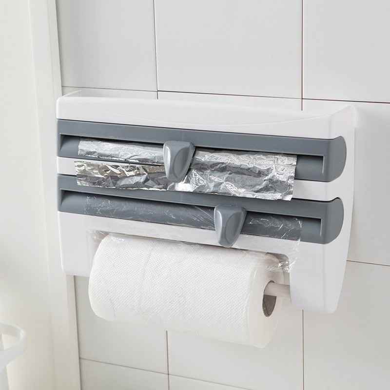 4-In-1 Kitchen Roll Holder Dispenser for Foil Film Wrap - Killer Products