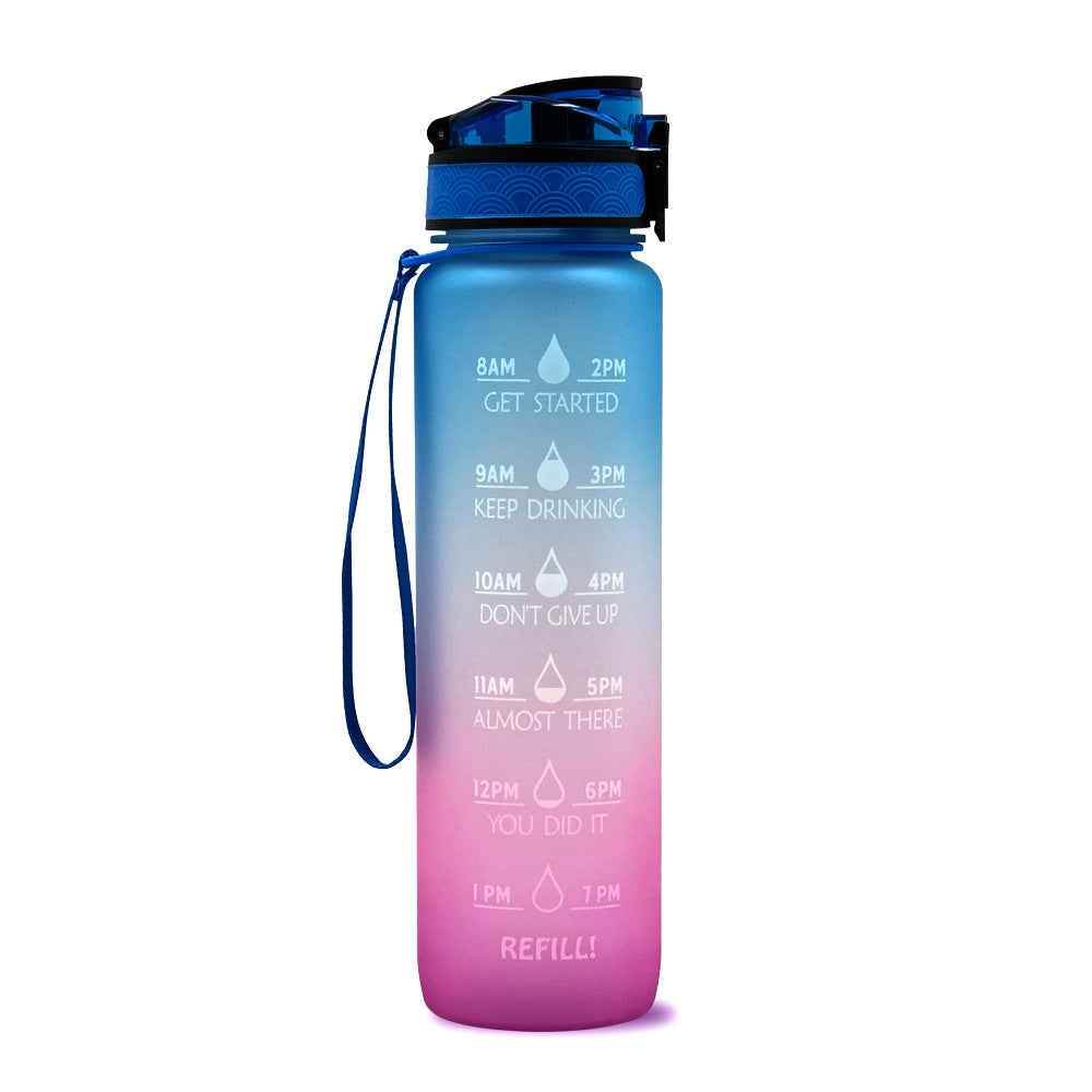 1L Tritan Time Marker Water Bottle - Leakproof Sports Fitness - Killer Products