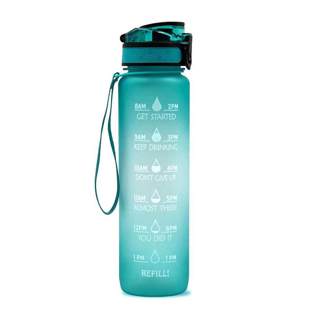 1L Tritan Time Marker Water Bottle - Leakproof Sports Fitness - Killer Products