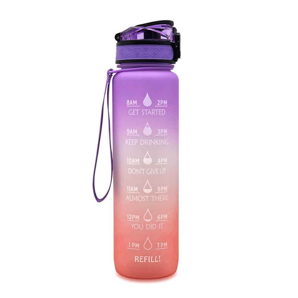 1L Tritan Time Marker Water Bottle - Leakproof Sports Fitness - Killer Products