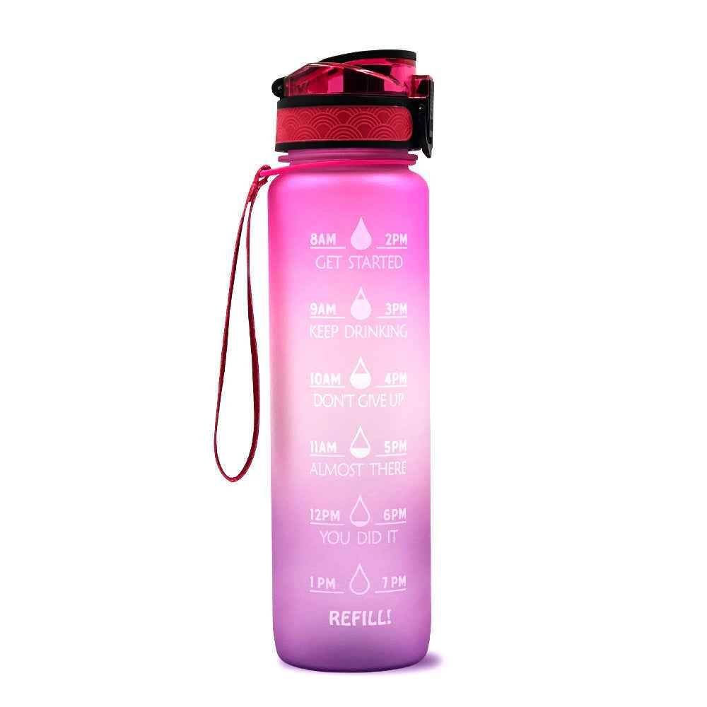 1L Tritan Time Marker Water Bottle - Leakproof Sports Fitness - Killer Products