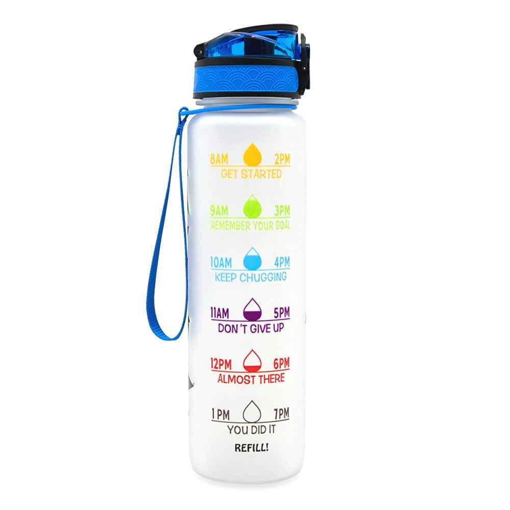 1L Tritan Time Marker Water Bottle - Leakproof Sports Fitness - Killer Products