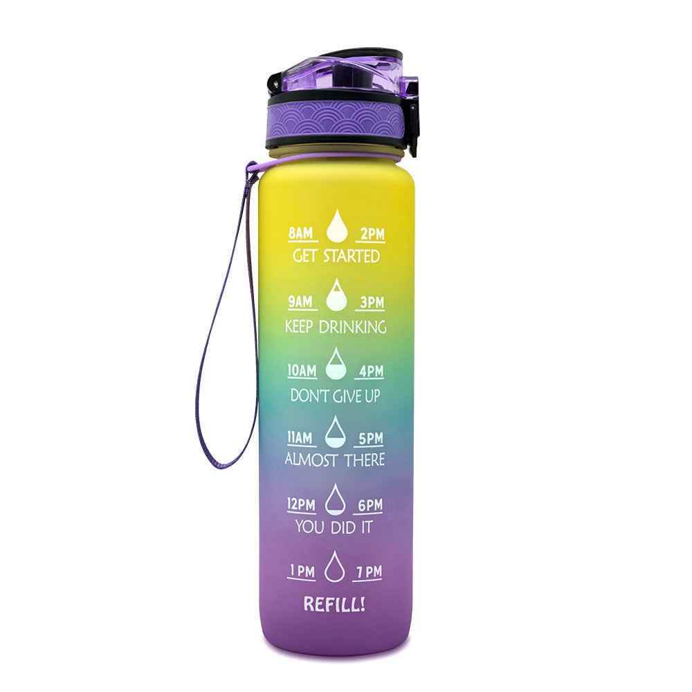 1L Tritan Time Marker Water Bottle - Leakproof Sports Fitness - Killer Products