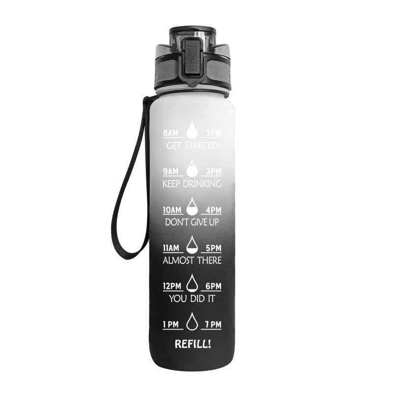 1L Tritan Time Marker Water Bottle - Leakproof Sports Fitness - Killer Products