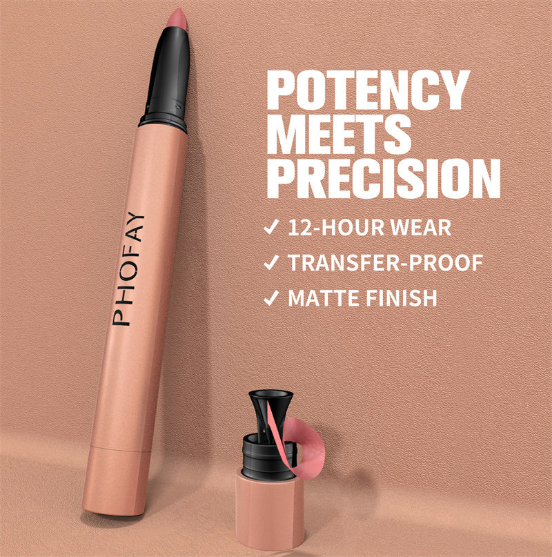 PHOFAY Matte Lip Liner Lipstick Pen: Silky, Effortless Elegance - Killer Products