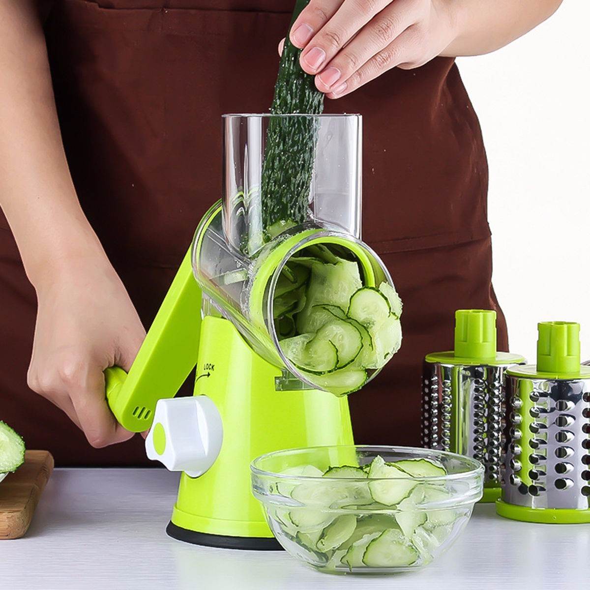 Vegetable Cutter Round Mandoline Slicer for Potato, Carrot, Cheese - Killer Products
