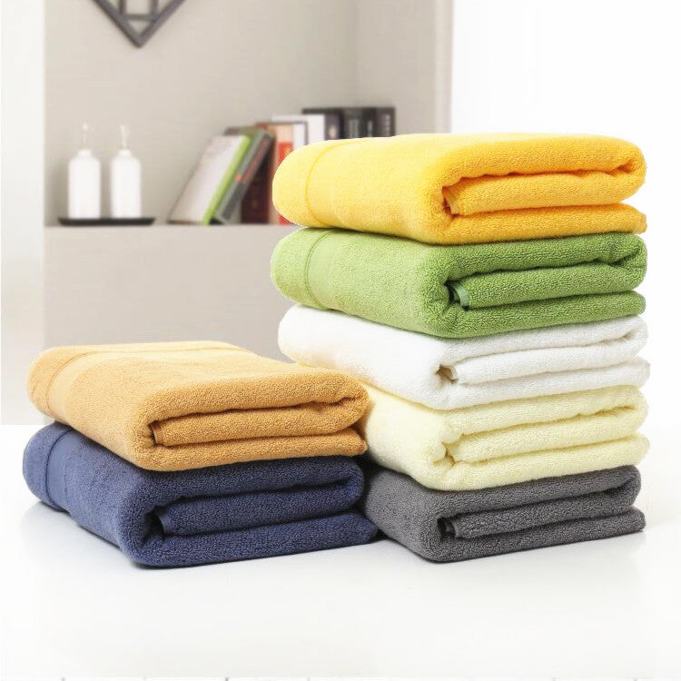 Luxurious Cotton Thickened Plain Colored Bath Towel: Ultimate Comfort - Killer Products