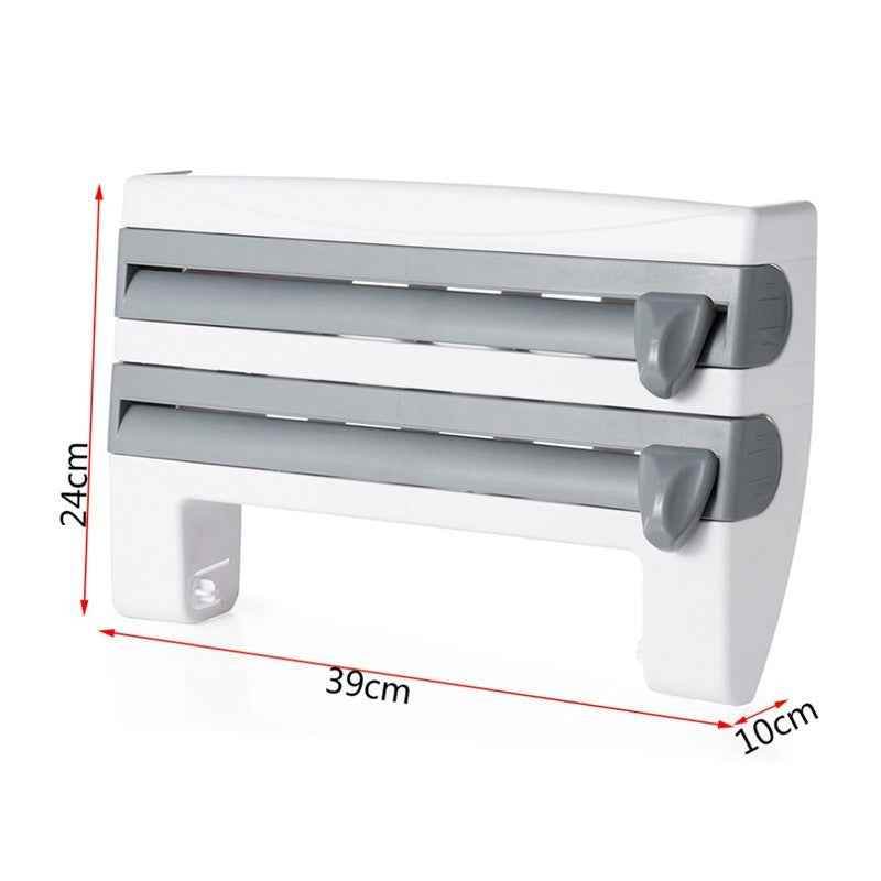 4-In-1 Kitchen Roll Holder Dispenser for Foil Film Wrap - Killer Products
