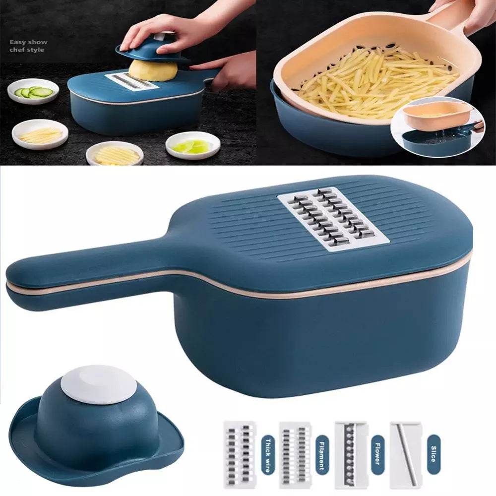 Multifunctional Vegetable Cutter & Slicer: Peel, Grate, Slice Effortlessly - Killer Products