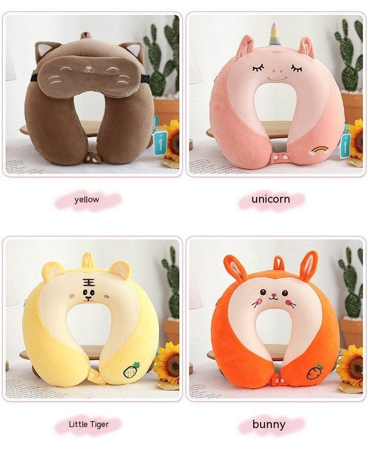 Cozy Cartoon Memory Foam U-shaped Pillow for Relaxation - Killer Products