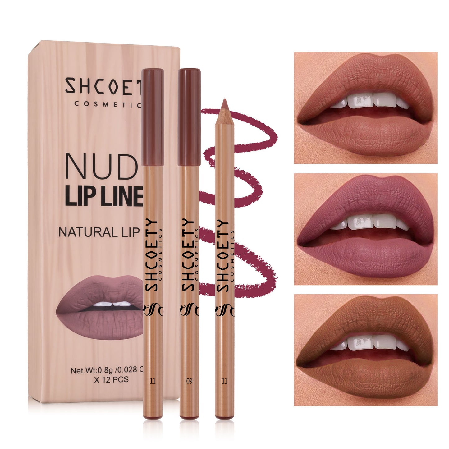 Nude Long Lasting Fadeless Makeup: Log Matte Lipstick Liner Suit - Killer Products