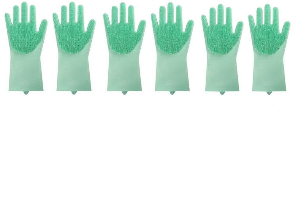 Silicone Heat-resistant Cleaning Brush Scrubbing Gloves for Kitchen Magic - Killer Products