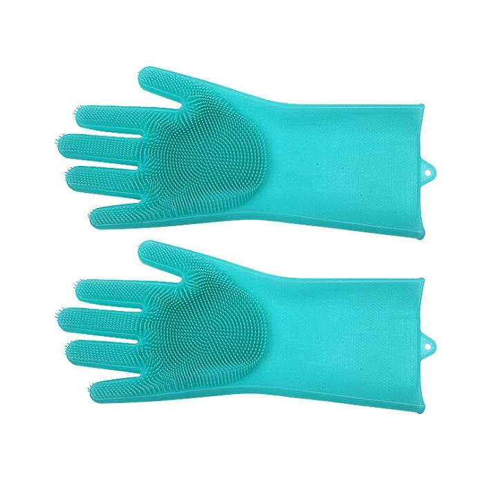 Silicone Heat-resistant Cleaning Brush Scrubbing Gloves for Kitchen Magic - Killer Products