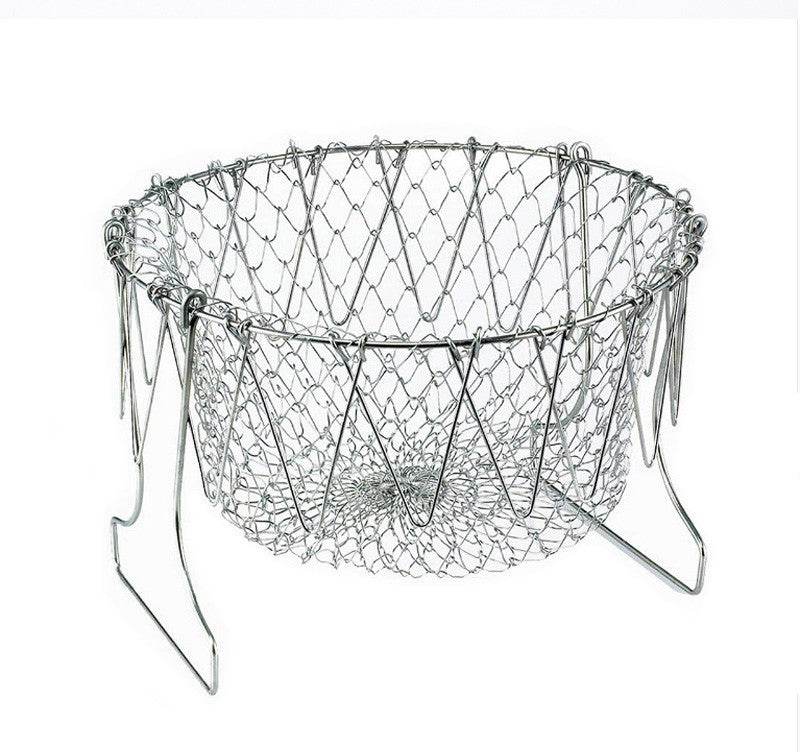Stainless Steel Multi-function Foldable Deep Fry Cooking Basket - Killer Products