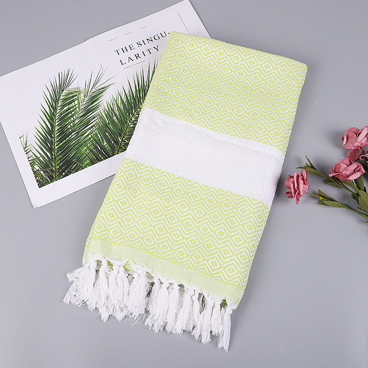 Luxurious Handmade Tassel Blanket Turkish Beach Towel – Vibrant Colors - Killer Products