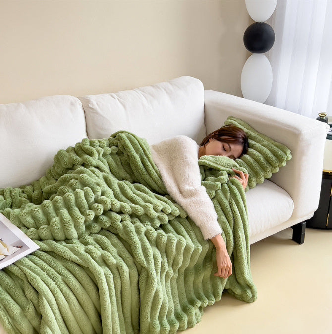 Soft Wind Bubble Velvet Blanket: Luxurious Double-Sided Warm Comfort - Killer Products