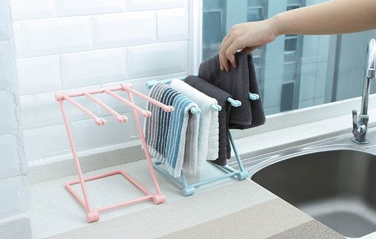 Foldable Dishcloth Shelf: Space-Saving Kitchen Accessories Gadget Organizer - Killer Products