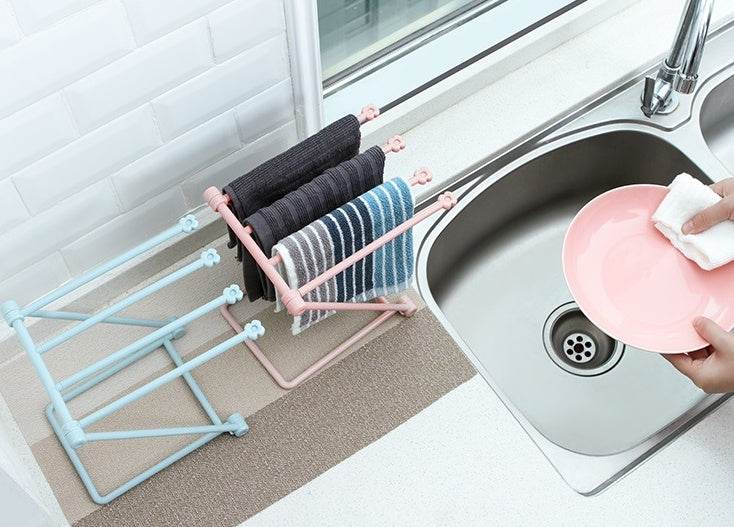 Foldable Dishcloth Shelf: Space-Saving Kitchen Accessories Gadget Organizer - Killer Products