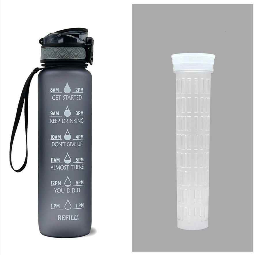 1L Tritan Time Marker Water Bottle - Leakproof Sports Fitness - Killer Products