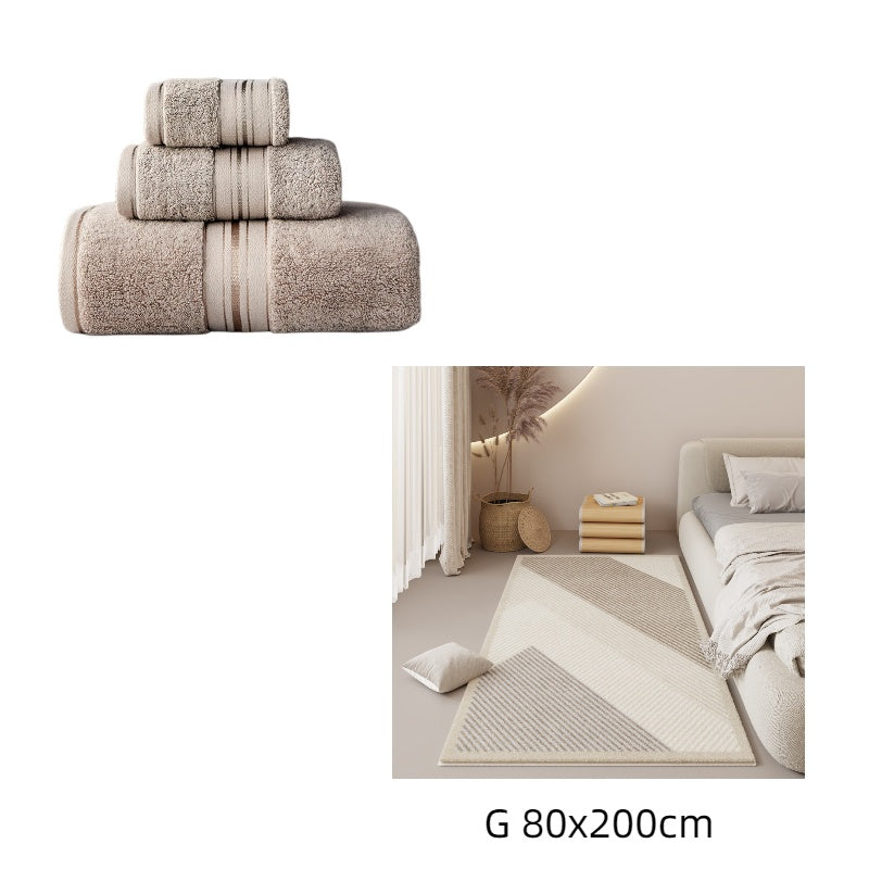 Luxury Pure Color Thick Cotton Bath Towel Set Collection - Killer Products