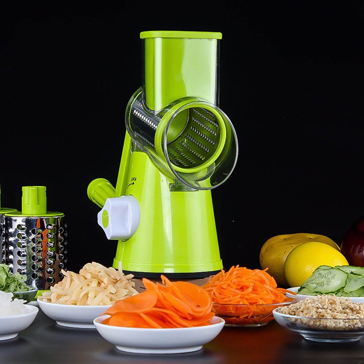 Vegetable Cutter Round Mandoline Slicer for Potato, Carrot, Cheese - Killer Products