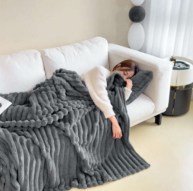 Soft Wind Bubble Velvet Blanket: Luxurious Double-Sided Warm Comfort - Killer Products