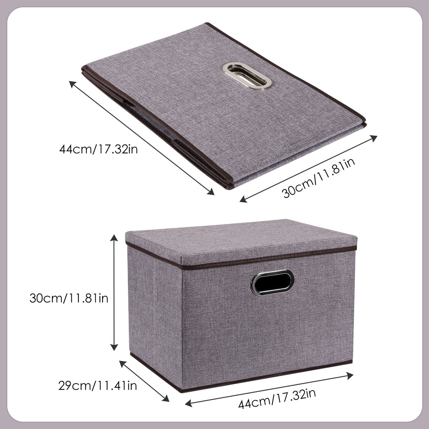 Large Cotton Linen Storage Box Set, Foldable Clothing Organizer - Killer Products