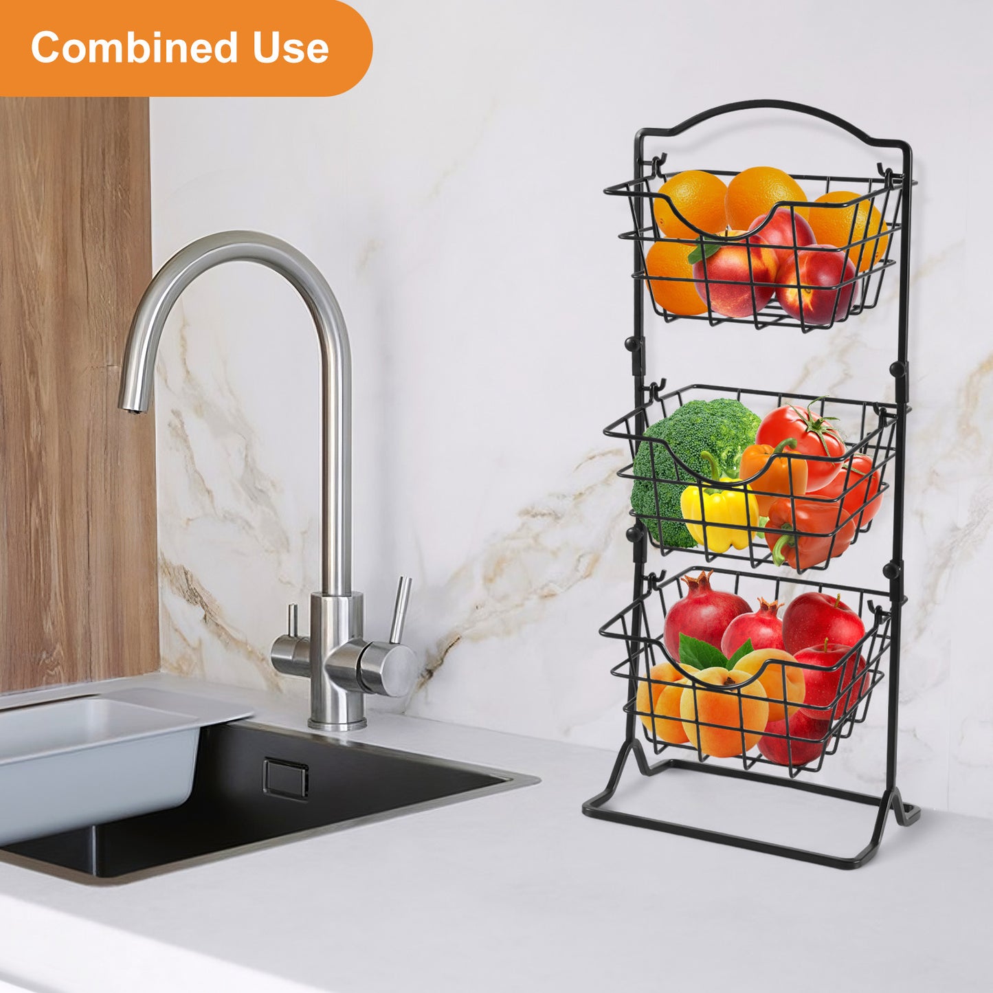 Simple Multi-layer Iron Shaken Storage Shelf for Vegetables - Killer Products