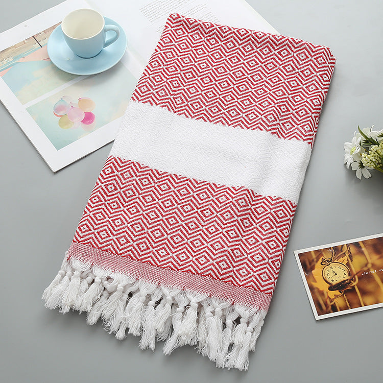 Luxurious Handmade Tassel Blanket Turkish Beach Towel – Vibrant Colors - Killer Products