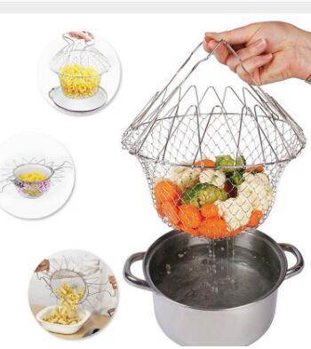 Stainless Steel Multi-function Foldable Deep Fry Cooking Basket - Killer Products