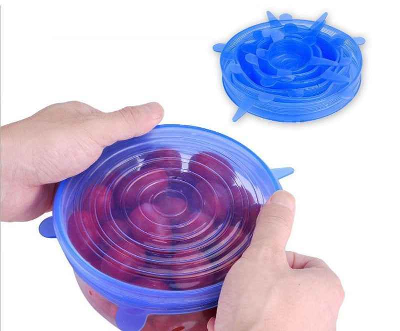 Versatile 6-Piece Stretch Siliconecover Set for Food Preservation - Killer Products
