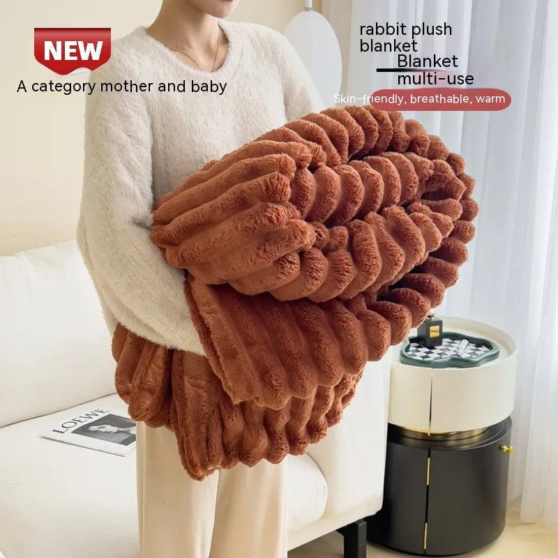 Soft Wind Bubble Velvet Blanket: Luxurious Double-Sided Warm Comfort - Killer Products