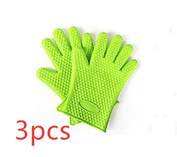 Heat Proof Food Grade Silicone Oven Mitts for BBQ Safety - Killer Products