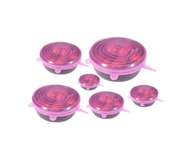 Versatile 6-Piece Stretch Siliconecover Set for Food Preservation - Killer Products
