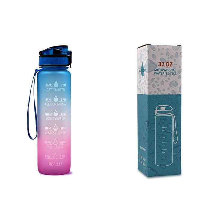 1L Tritan Time Marker Water Bottle - Leakproof Sports Fitness - Killer Products