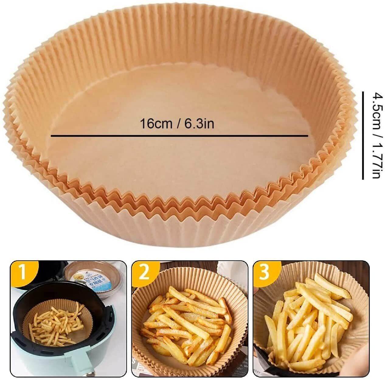 Air Fryer Disposable Liners: Non-stick, 200PCS, 6.3In Round Parchment - Killer Products