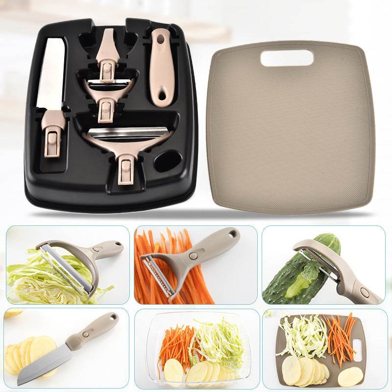 Stainless Steel Cutter Set: Wheat Straw Board & Peeler Combo - Killer Products