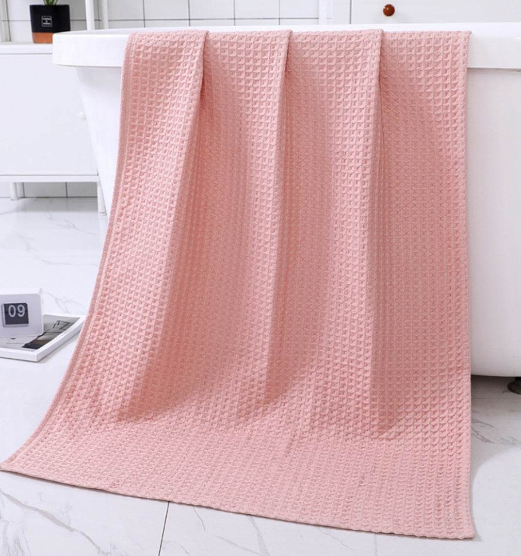 Luxurious Water-absorbing Quick-drying Pure Cotton Waffle Bath Towel - Killer Products