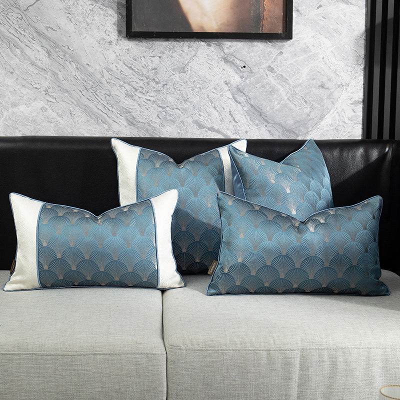 Elegant Blue And White Patchwork Cushions For Living Room - Killer Products