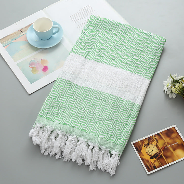 Luxurious Handmade Tassel Blanket Turkish Beach Towel – Vibrant Colors - Killer Products