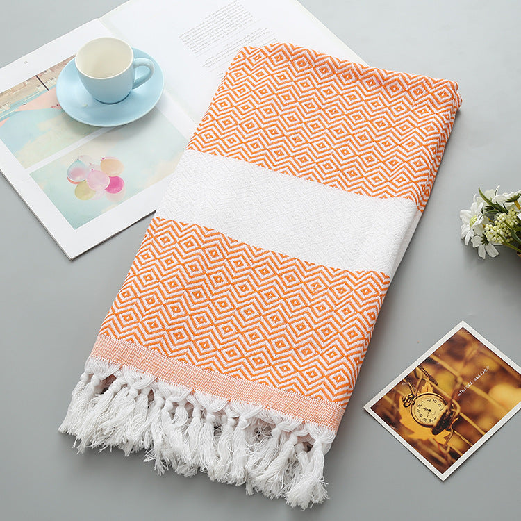 Luxurious Handmade Tassel Blanket Turkish Beach Towel – Vibrant Colors - Killer Products