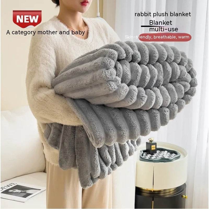 Soft Wind Bubble Velvet Blanket: Luxurious Double-Sided Warm Comfort - Killer Products