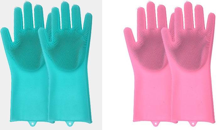 Silicone Heat-resistant Cleaning Brush Scrubbing Gloves for Kitchen Magic - Killer Products