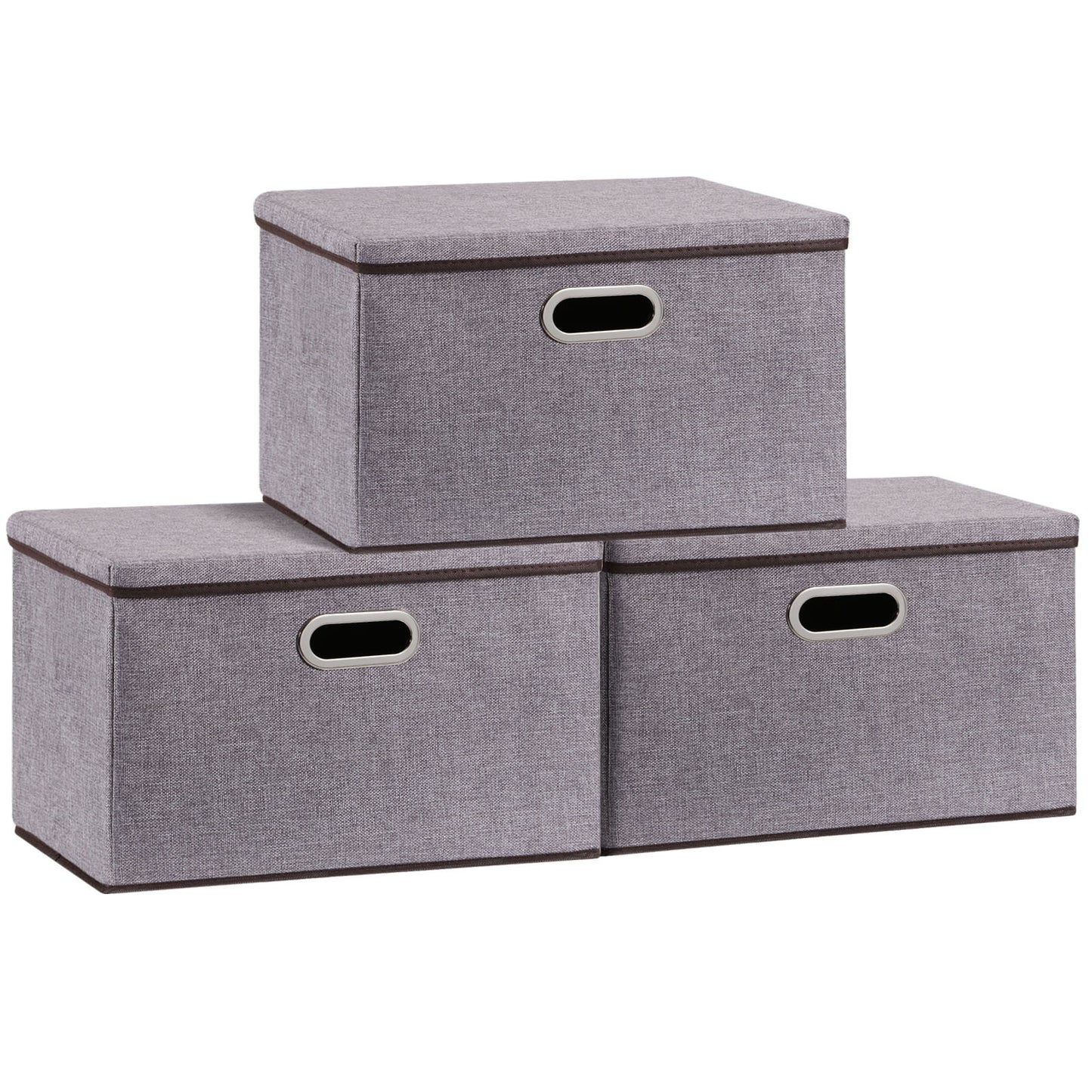 Large Cotton Linen Storage Box Set, Foldable Clothing Organizer - Killer Products