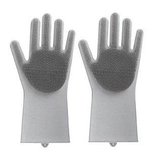 Silicone Heat-resistant Cleaning Brush Scrubbing Gloves for Kitchen Magic - Killer Products