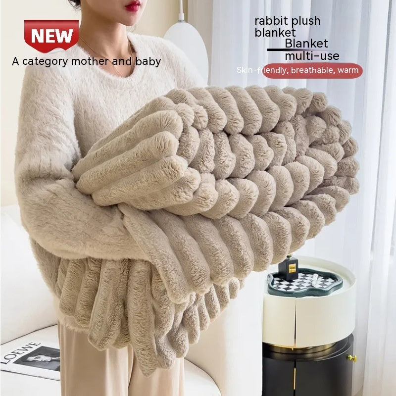 Soft Wind Bubble Velvet Blanket: Luxurious Double-Sided Warm Comfort - Killer Products