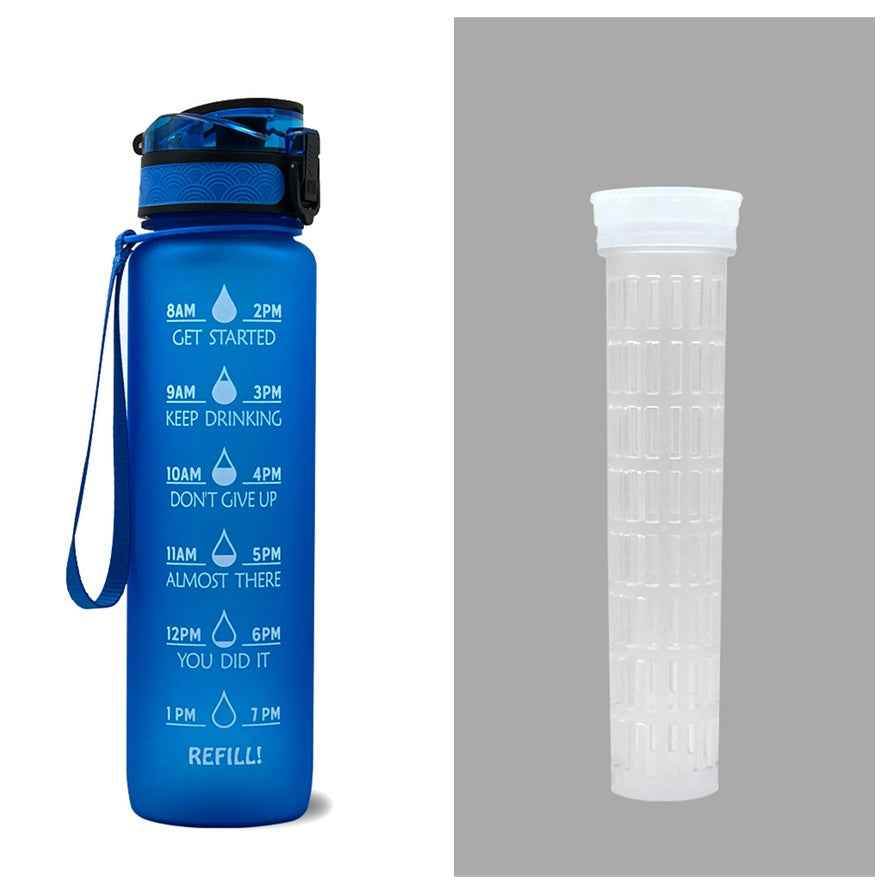 1L Tritan Time Marker Water Bottle - Leakproof Sports Fitness - Killer Products