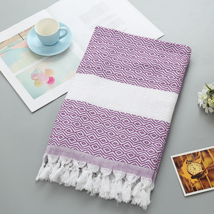 Luxurious Handmade Tassel Blanket Turkish Beach Towel – Vibrant Colors - Killer Products