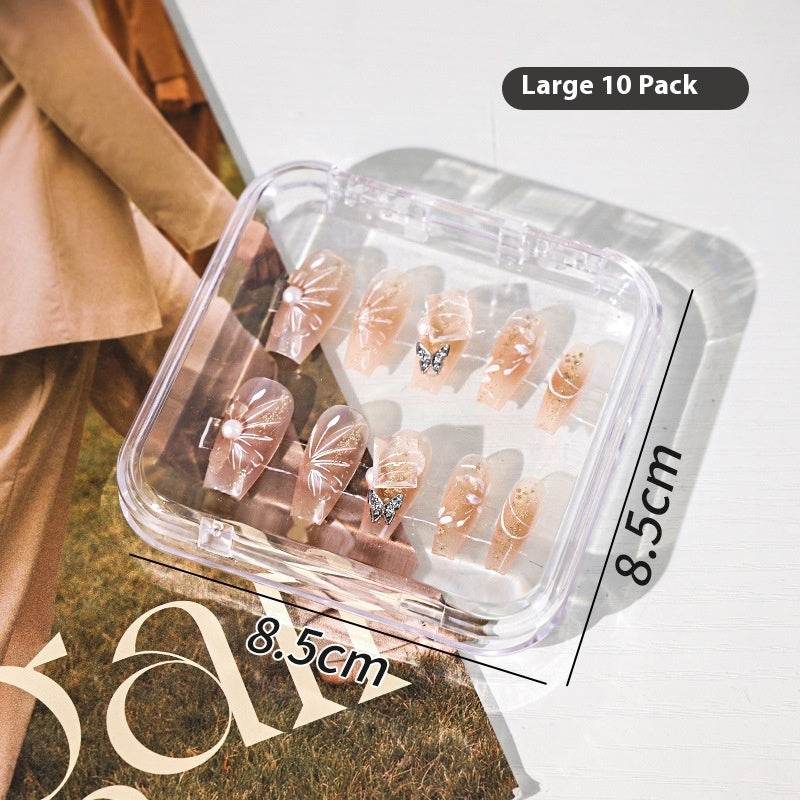 Transparent Manicure Nail Box: Elegant Handmade Dustproof Storage Solution - Killer Products